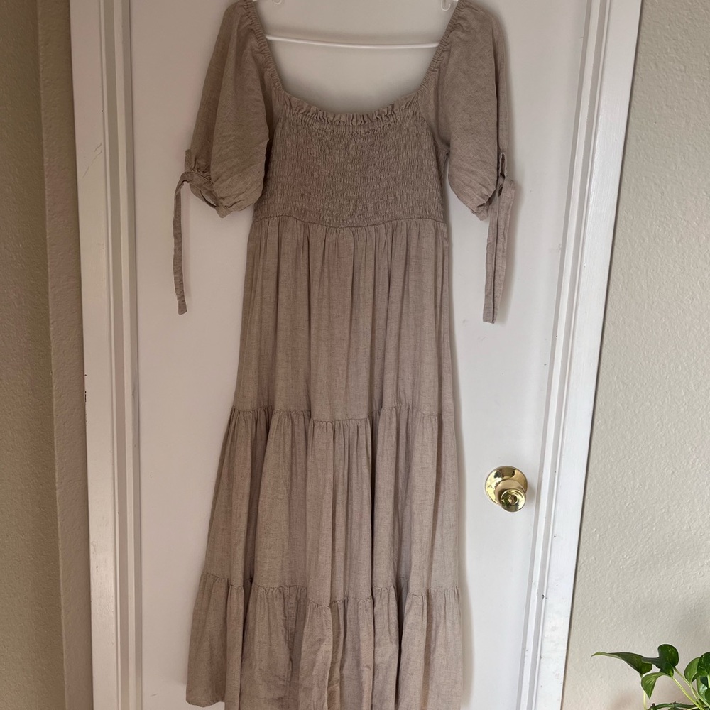 OPIA Linen Maxi Nahal Dress GUC